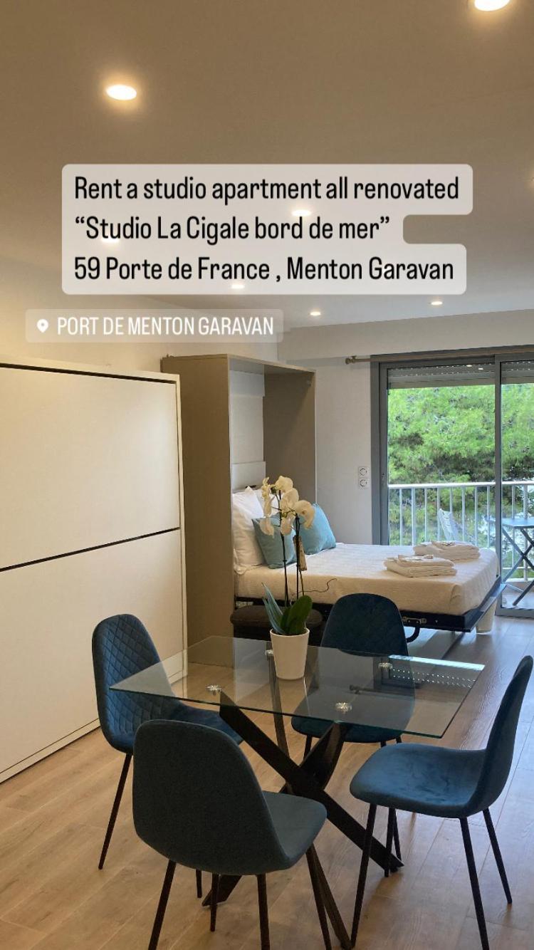 Studio Villa La Cigale Avec Grande Terrasse Ментона Екстериор снимка